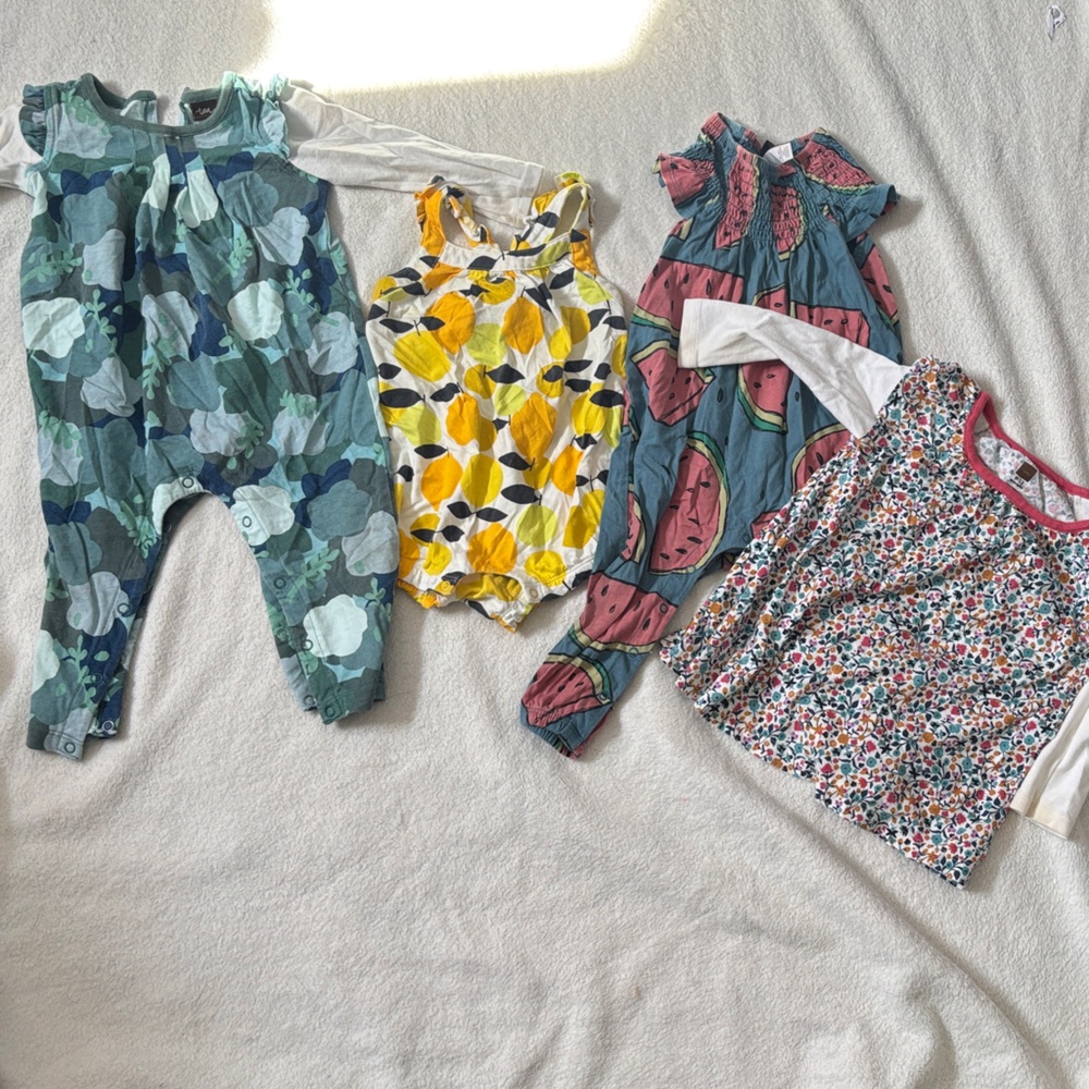 Tea Collection Kids One Pieces - Blue, Yellow, Pink, Green